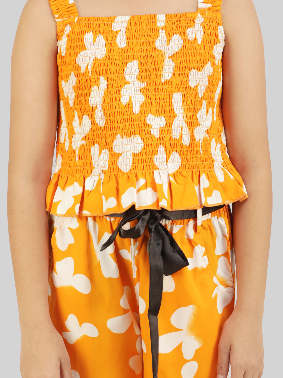Girls Printed Top & Palazzos Co-Ord Set