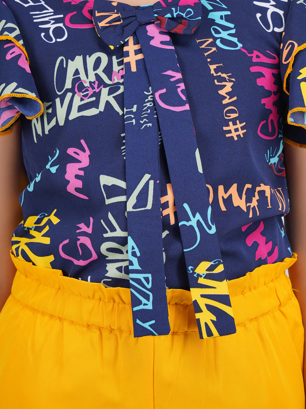 Girls Printed Top & Trousers Co-Ord Set