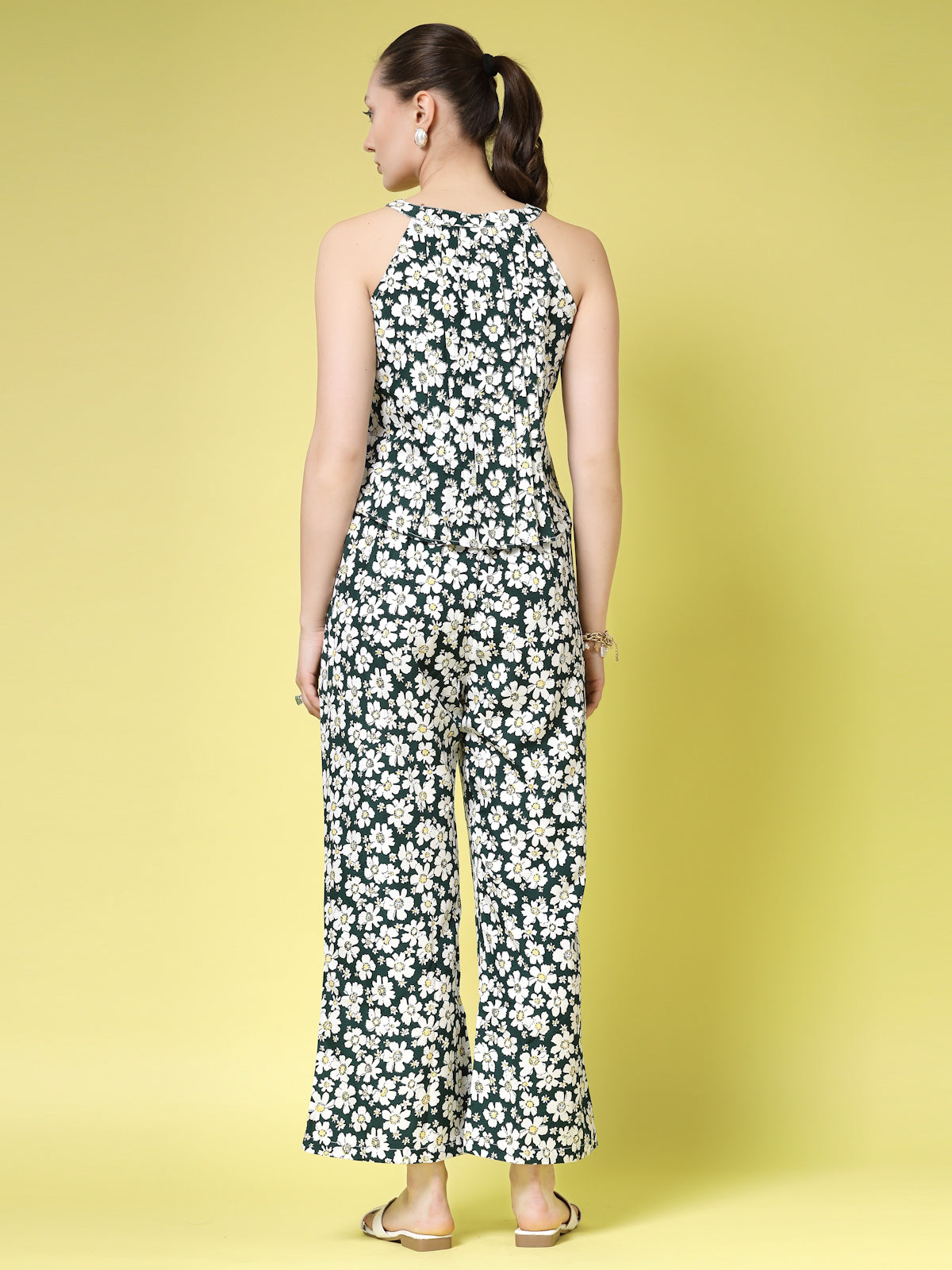 Women’s Floral Printed Top With Palazzo