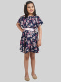 Being Naughty Girl's Floral Print Fit - Flare Dress