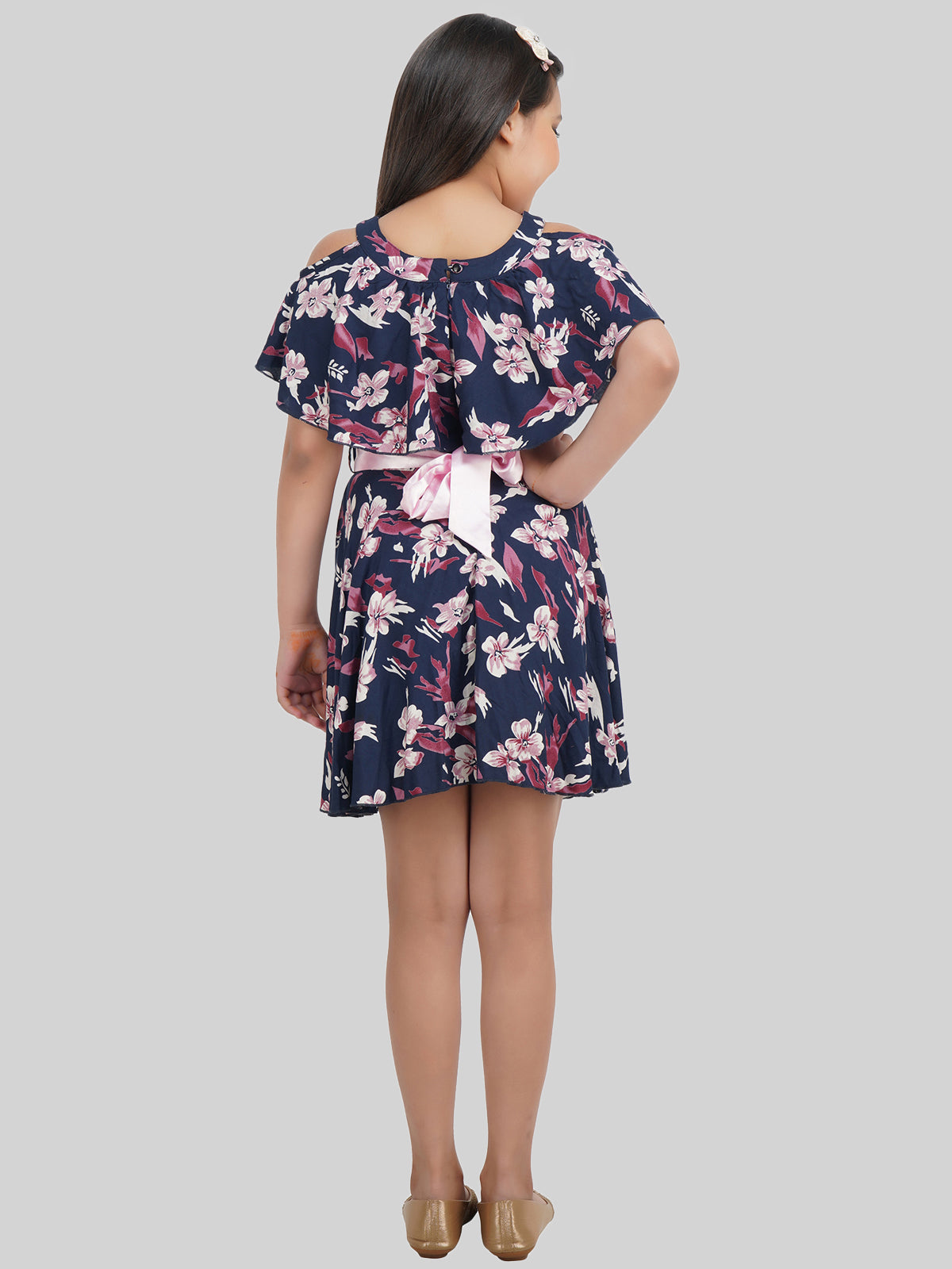Being Naughty Girl's Floral Print Fit - Flare Dress