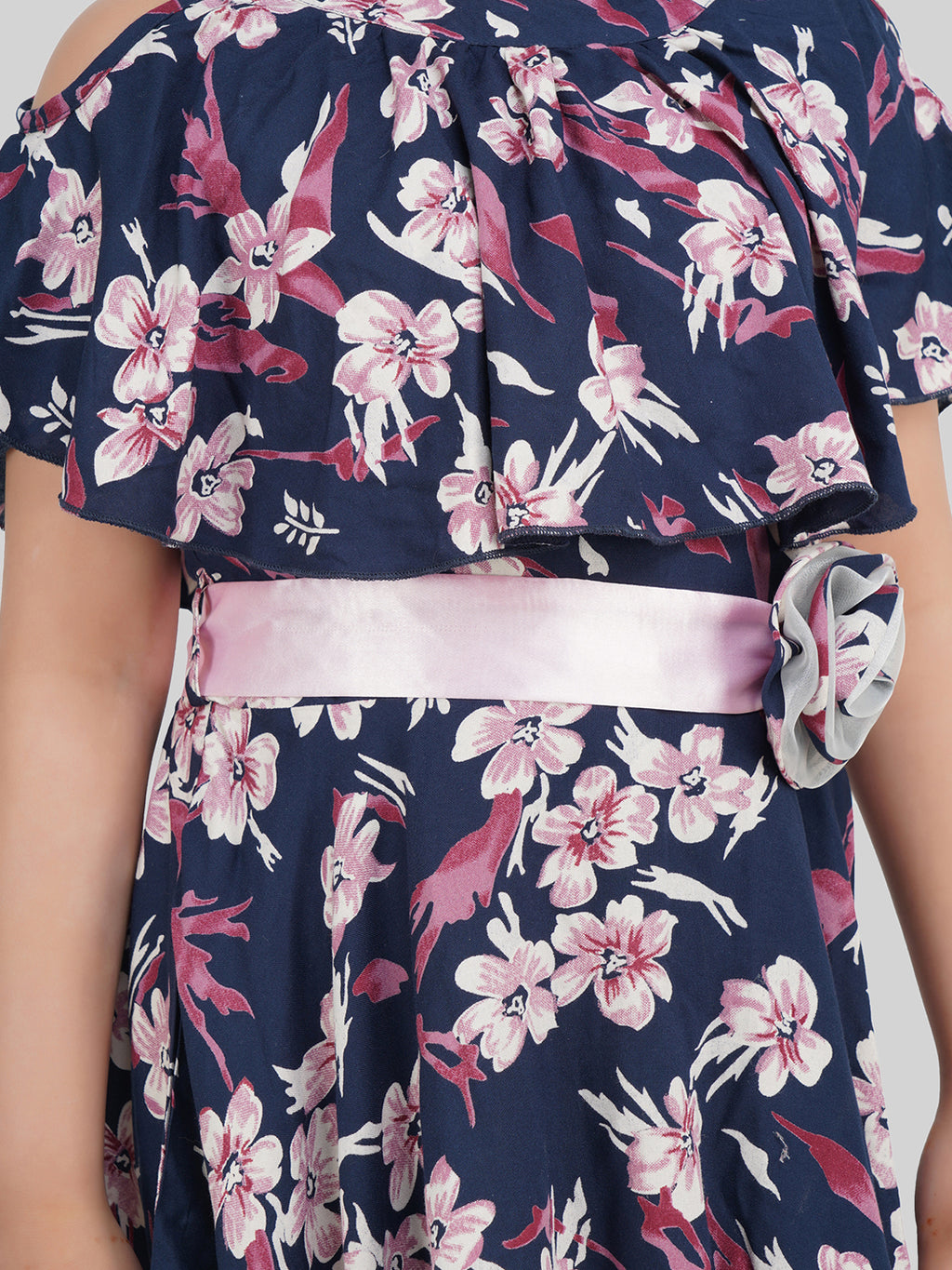 Being Naughty Girl's Floral Print Fit - Flare Dress