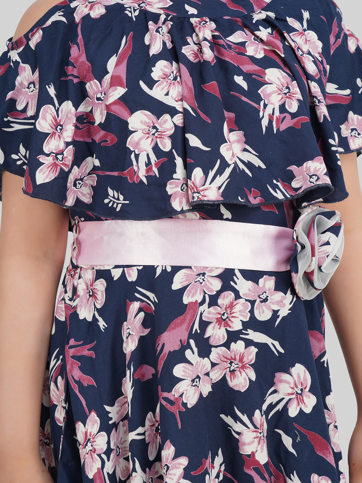 Being Naughty Girl's Floral Print Fit - Flare Dress