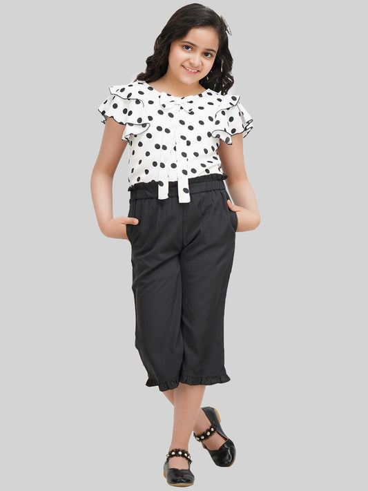 Being Naughty Girls Printed Top With Capris