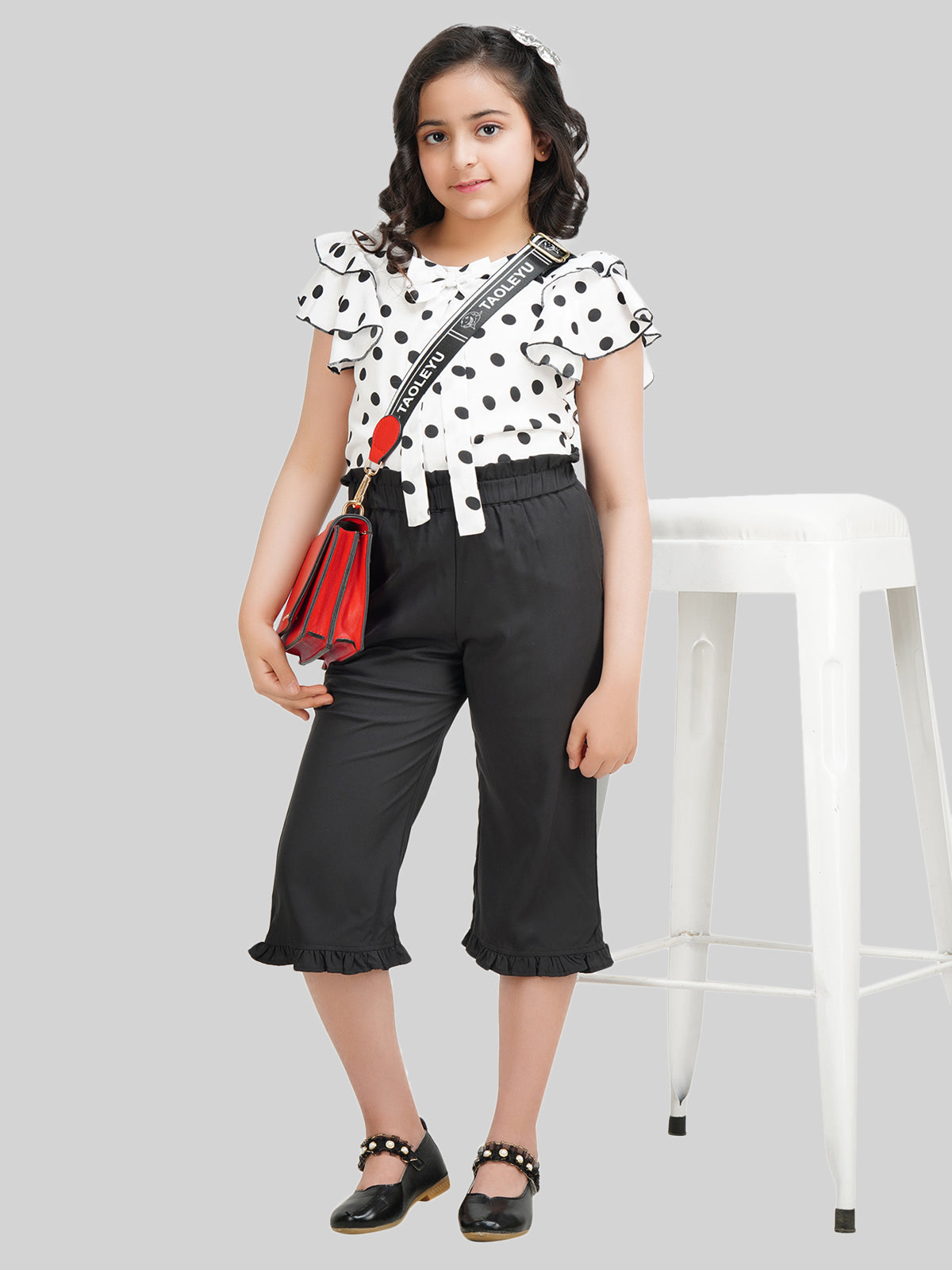 Being Naughty Girls Printed Top With Capris