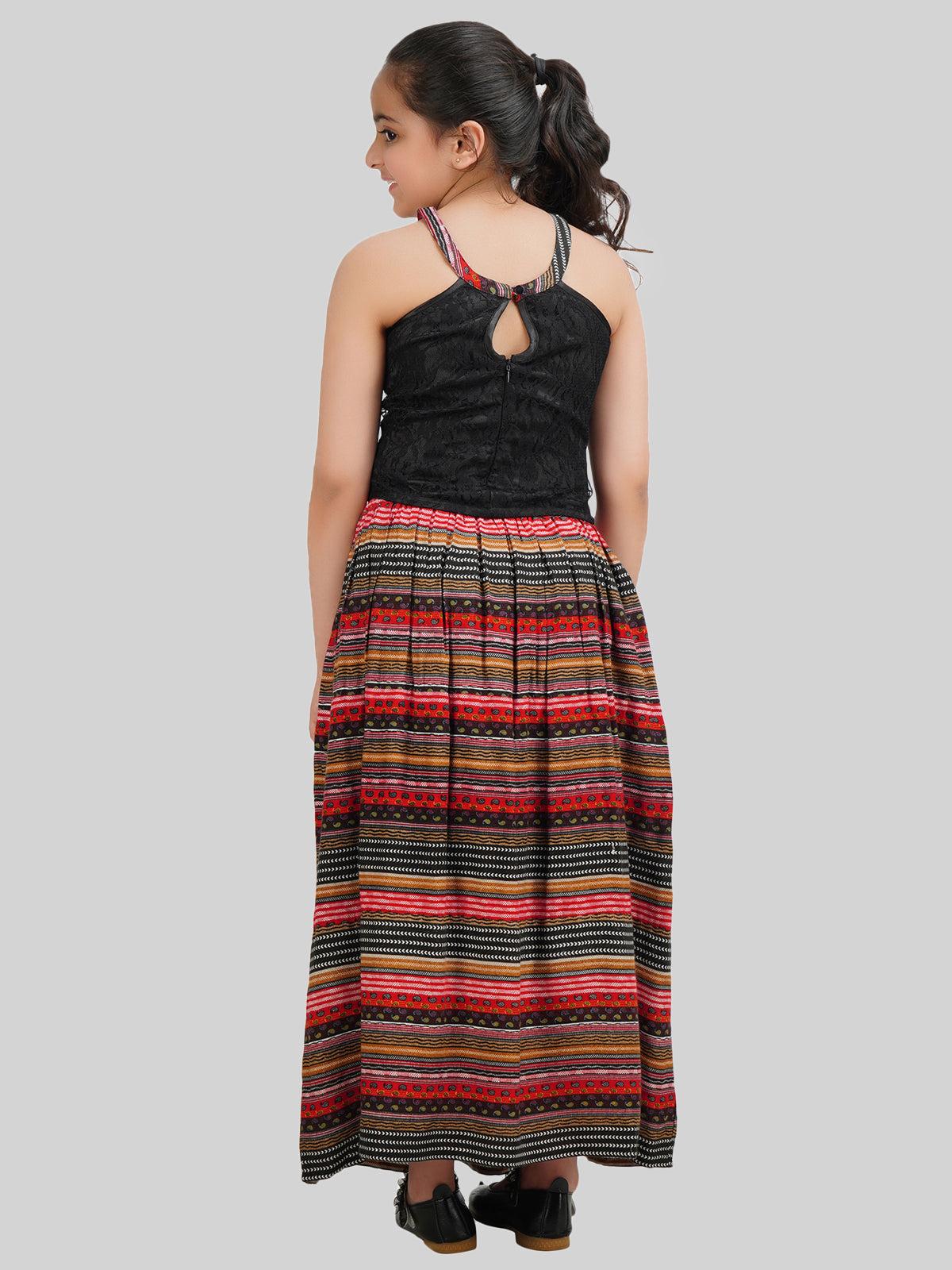 Girls Printed Top & Skirt Co-Ord Set
