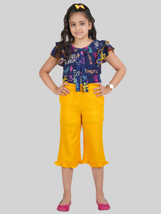 Girls Printed Top & Trousers Co-Ord Set