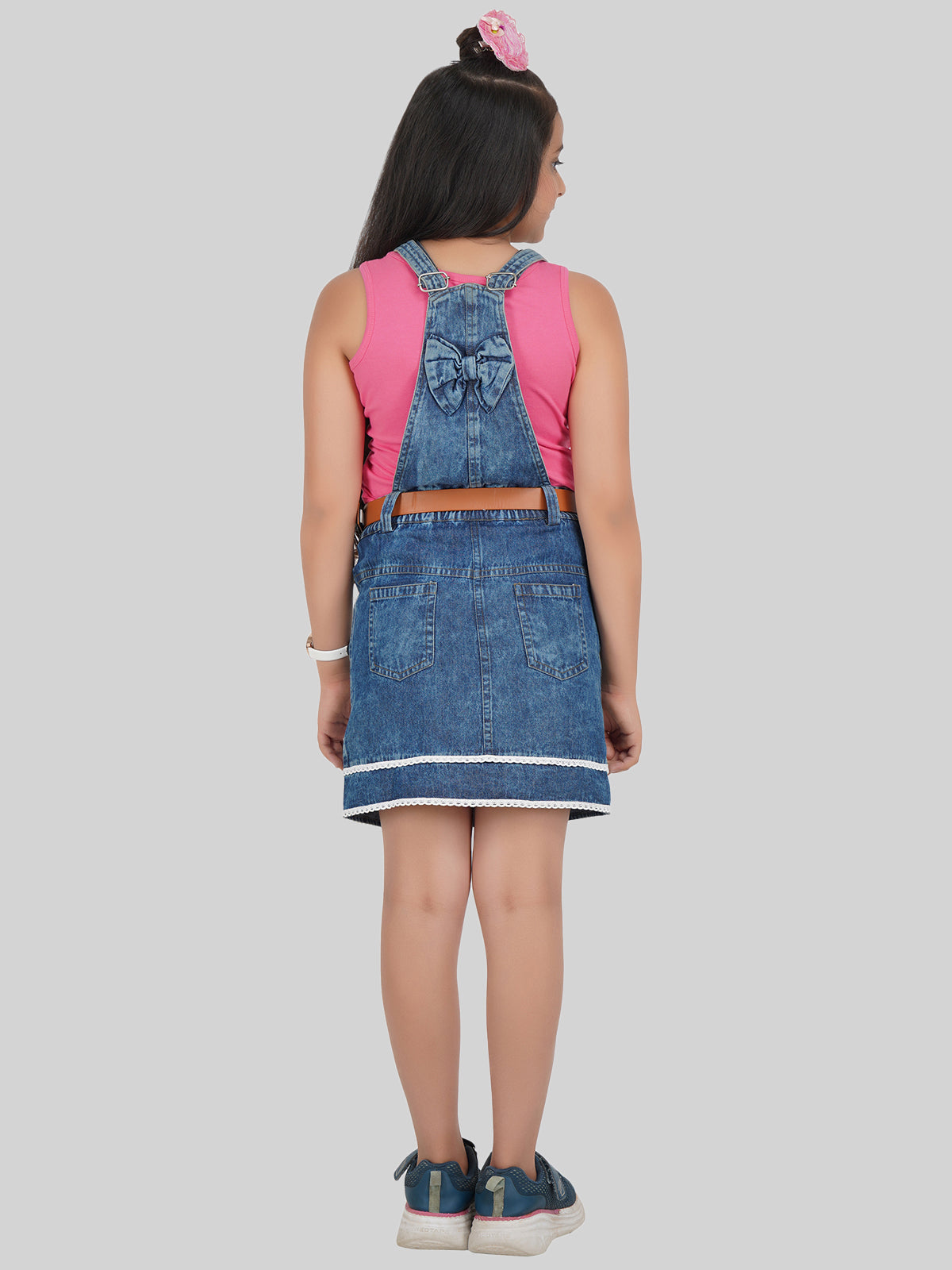 Girls Short Dungaree with T-Shirt