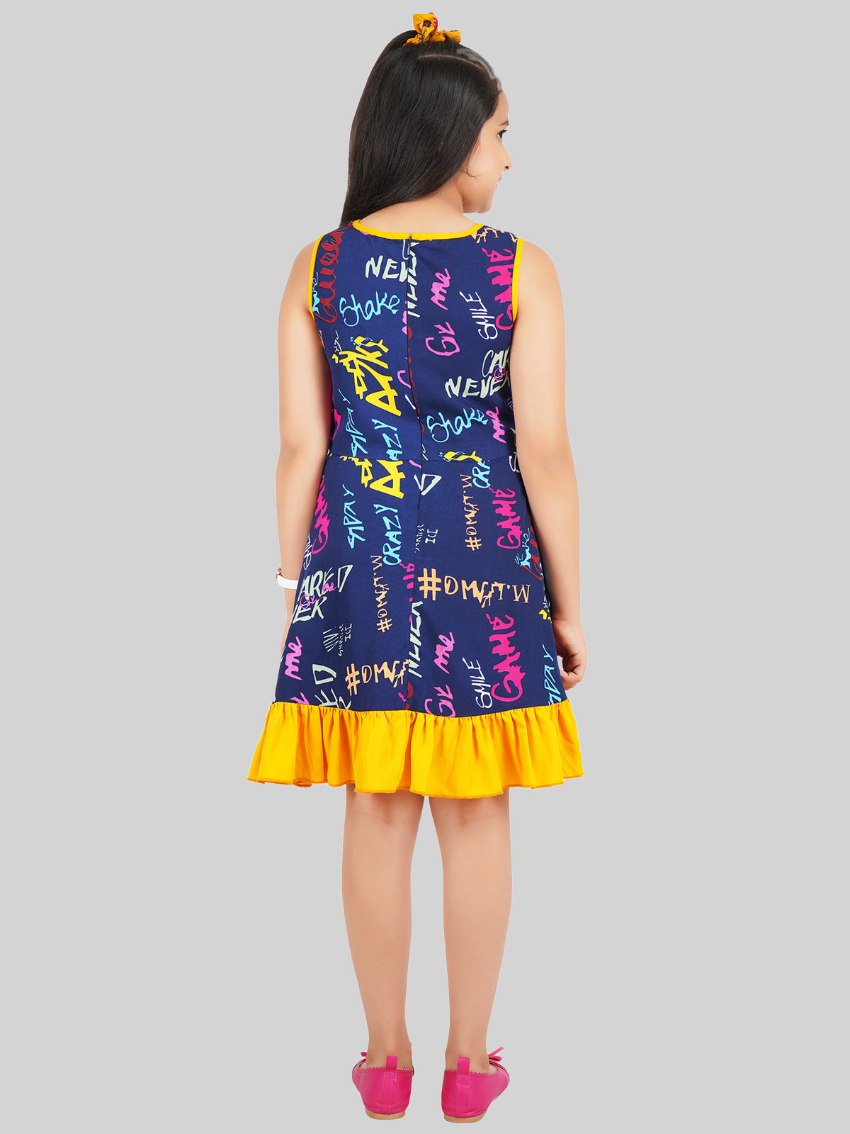 Girls Printed Fit & Flare Dress