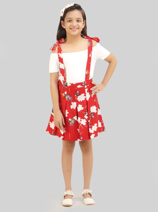 Girls Printed Top & Skirt Co-Ord Set