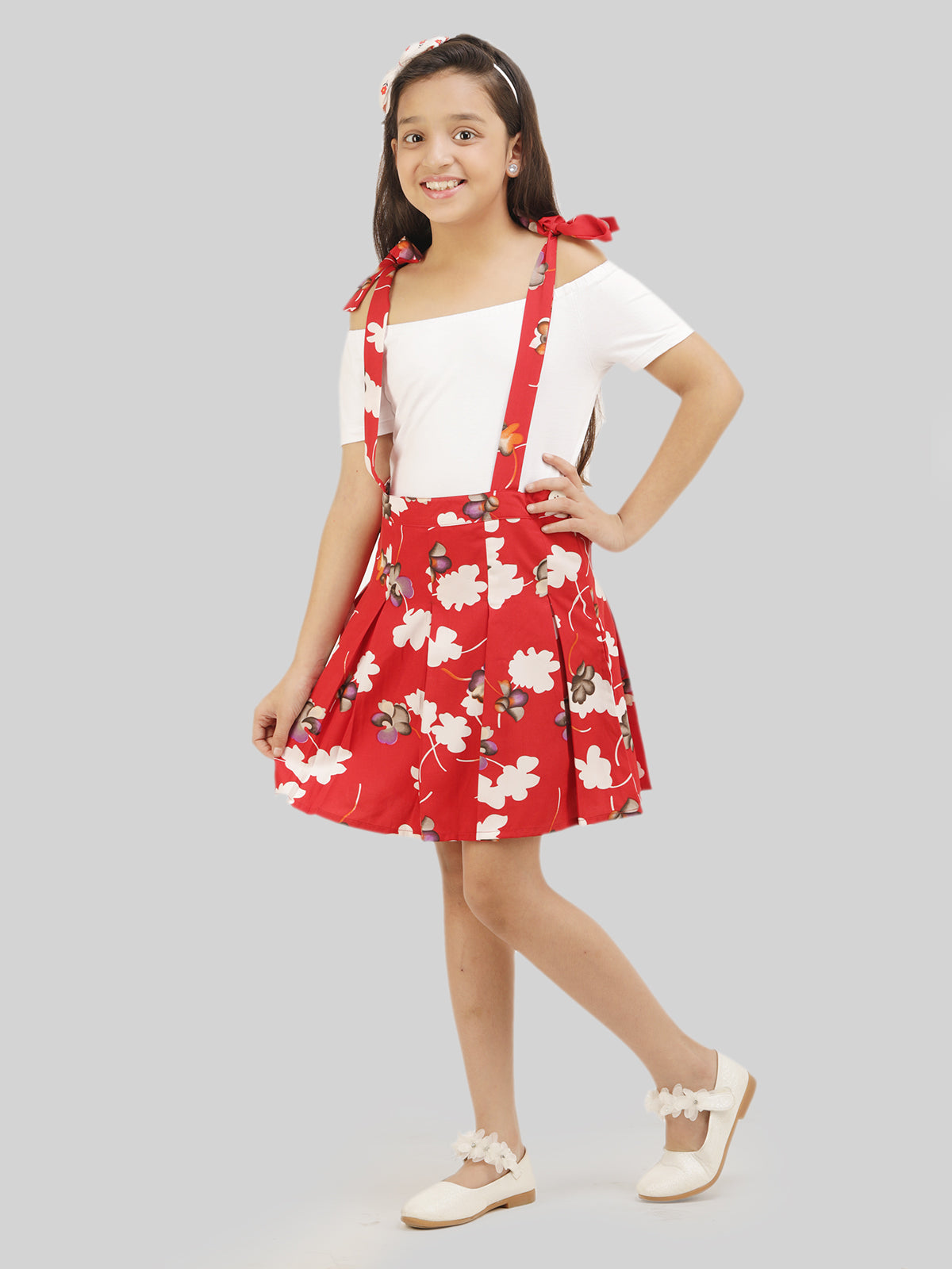 Girls Printed Top & Skirt Co-Ord Set