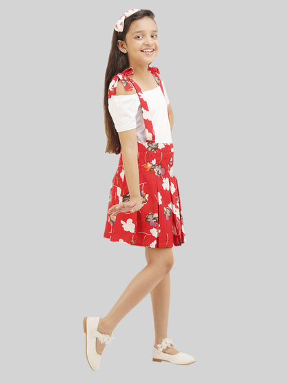 Girls Printed Top & Skirt Co-Ord Set