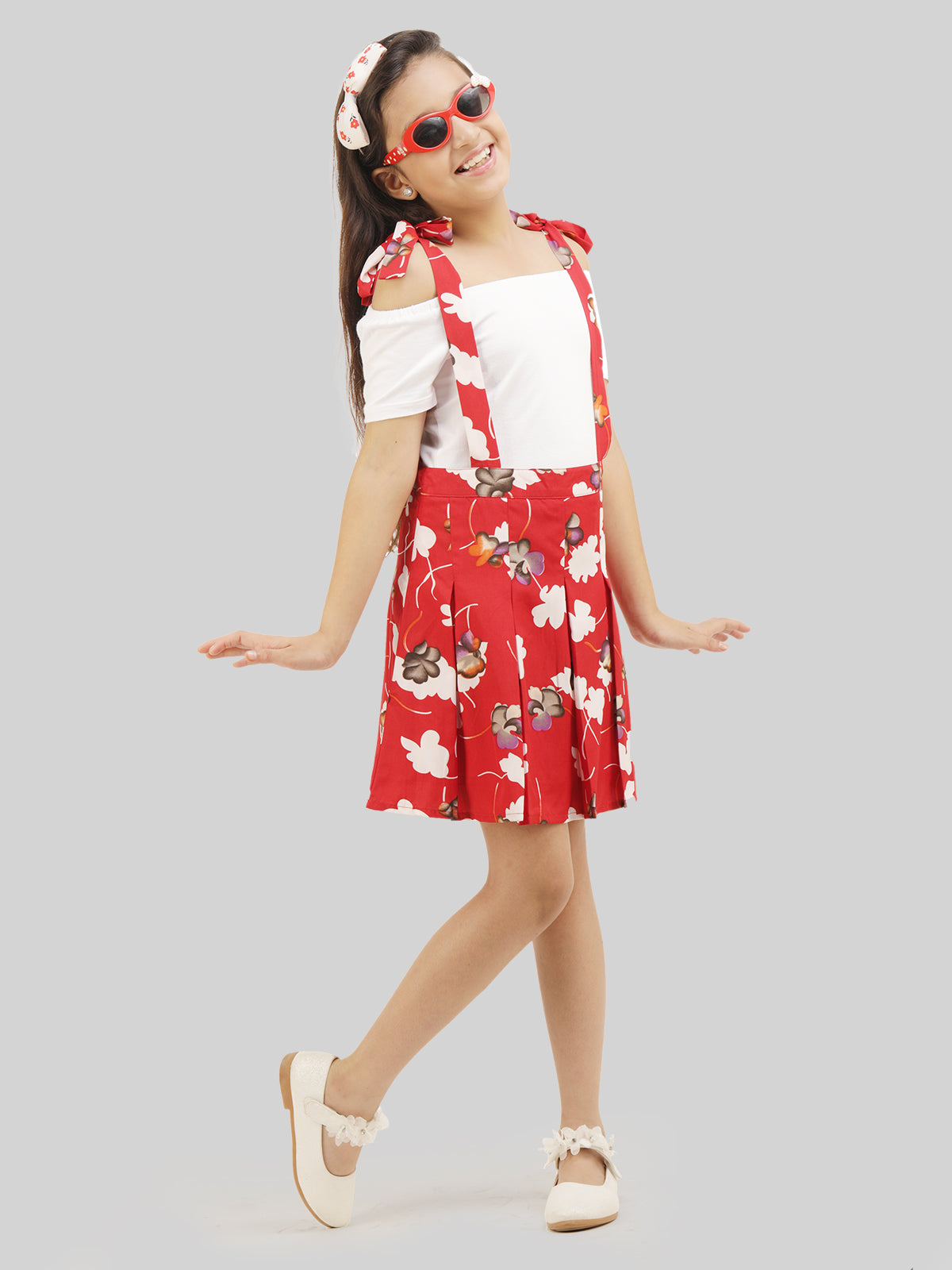 Girls Printed Top & Skirt Co-Ord Set