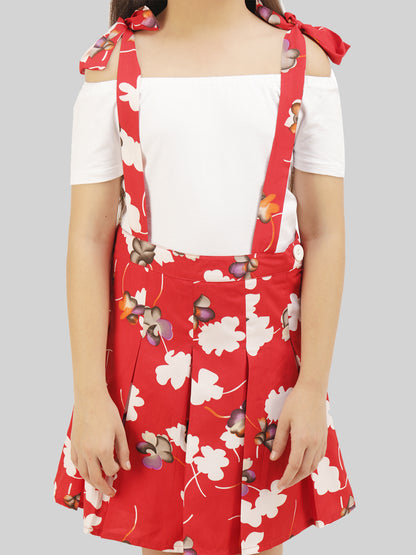 Girls Printed Top & Skirt Co-Ord Set