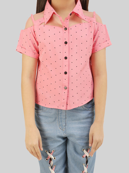 Girls Printed Shirt & Capri Co-Ord Set