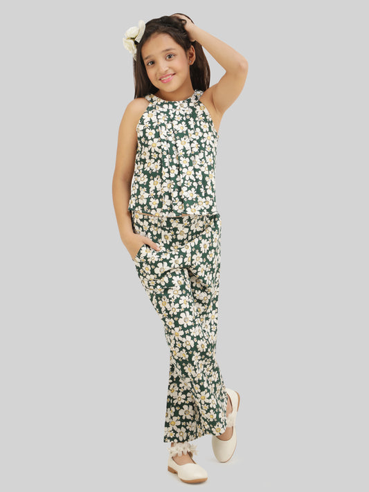 Printed Sleeveless Top & Trouser Clothing Set