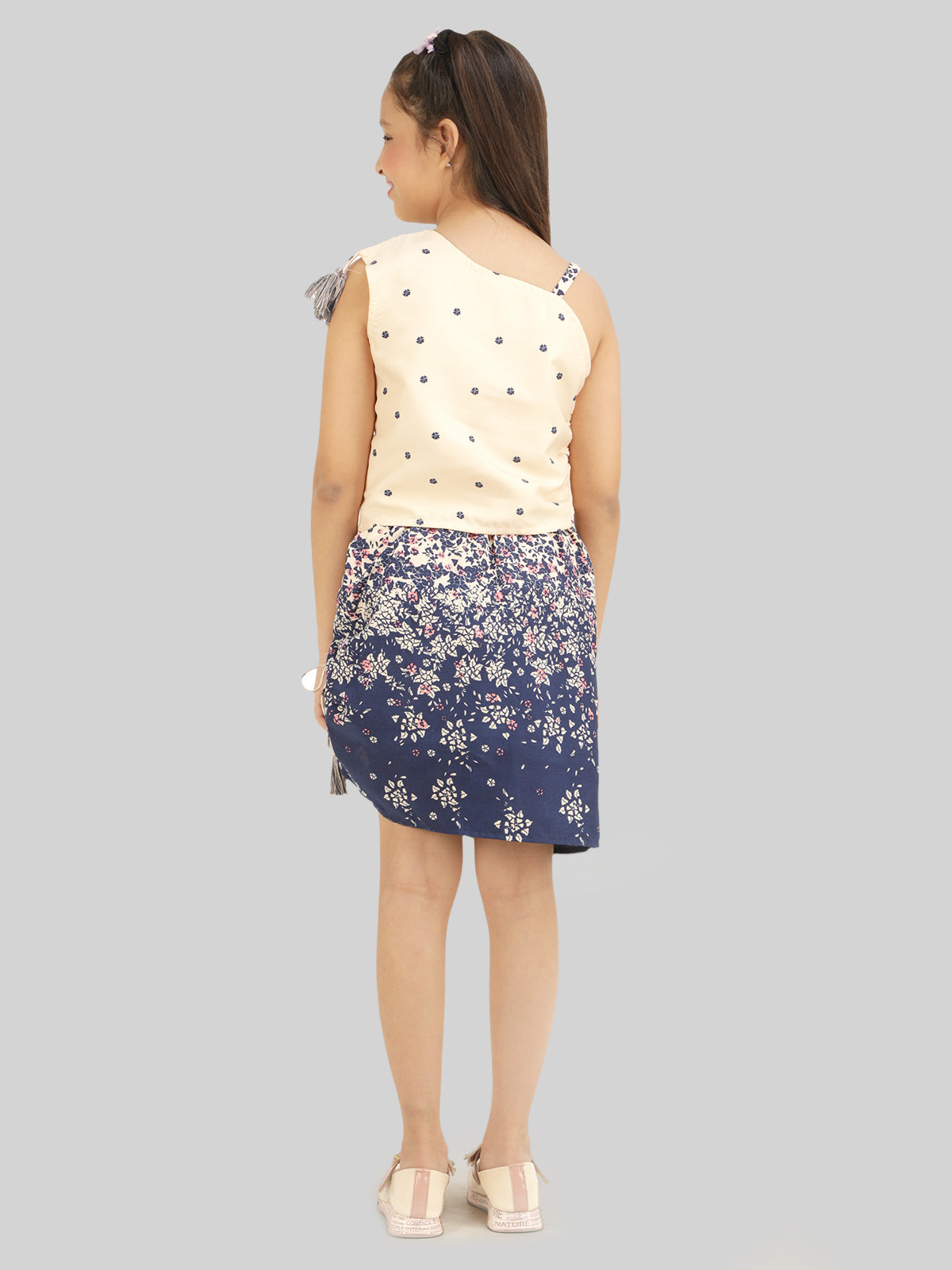 Girls Printed Top & Skirt Co-Ord Set