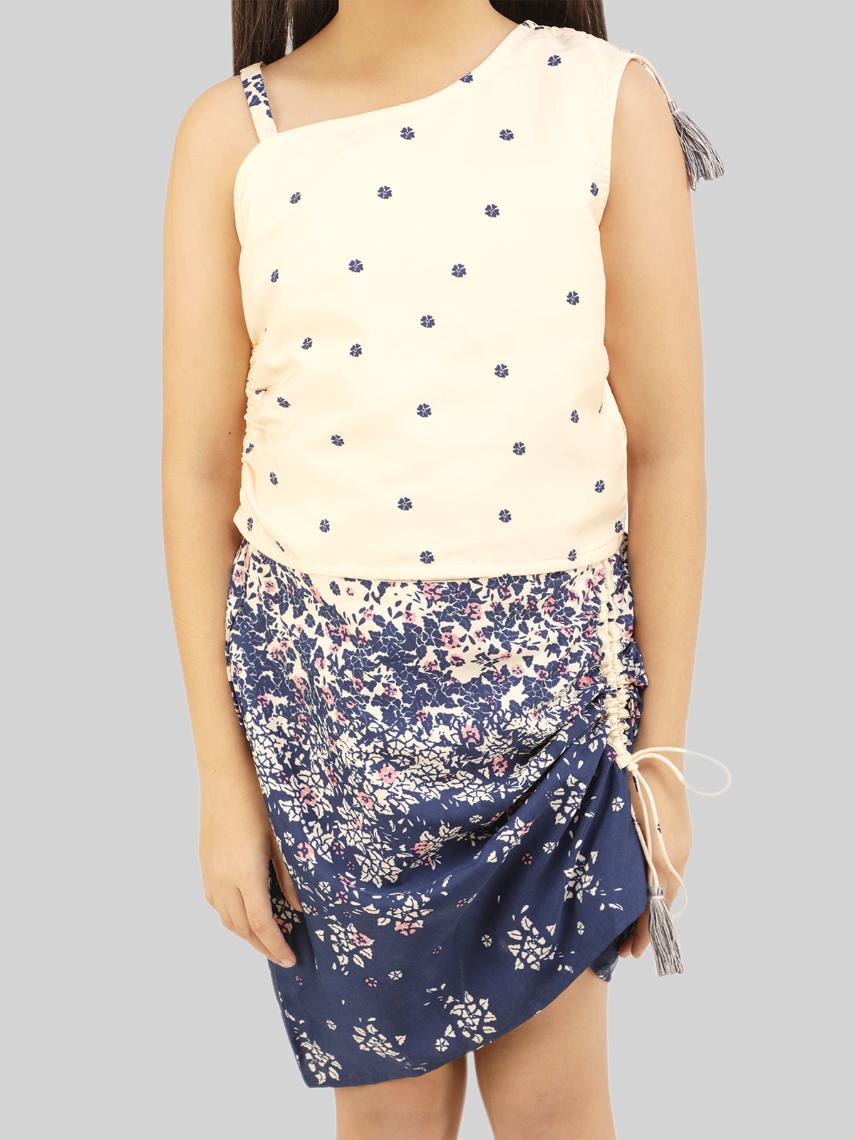 Girls Printed Top & Skirt Co-Ord Set