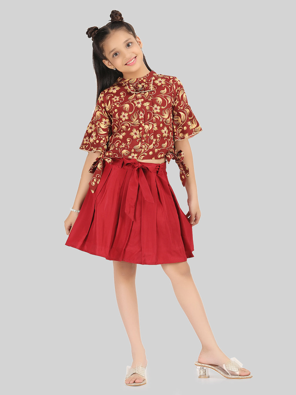 Being Naughty Girl Printed Top & Skirt Co-Ords