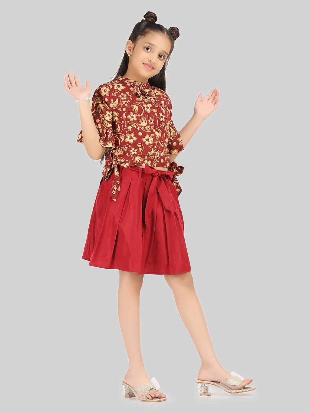 Being Naughty Girl Printed Top & Skirt Co-Ords