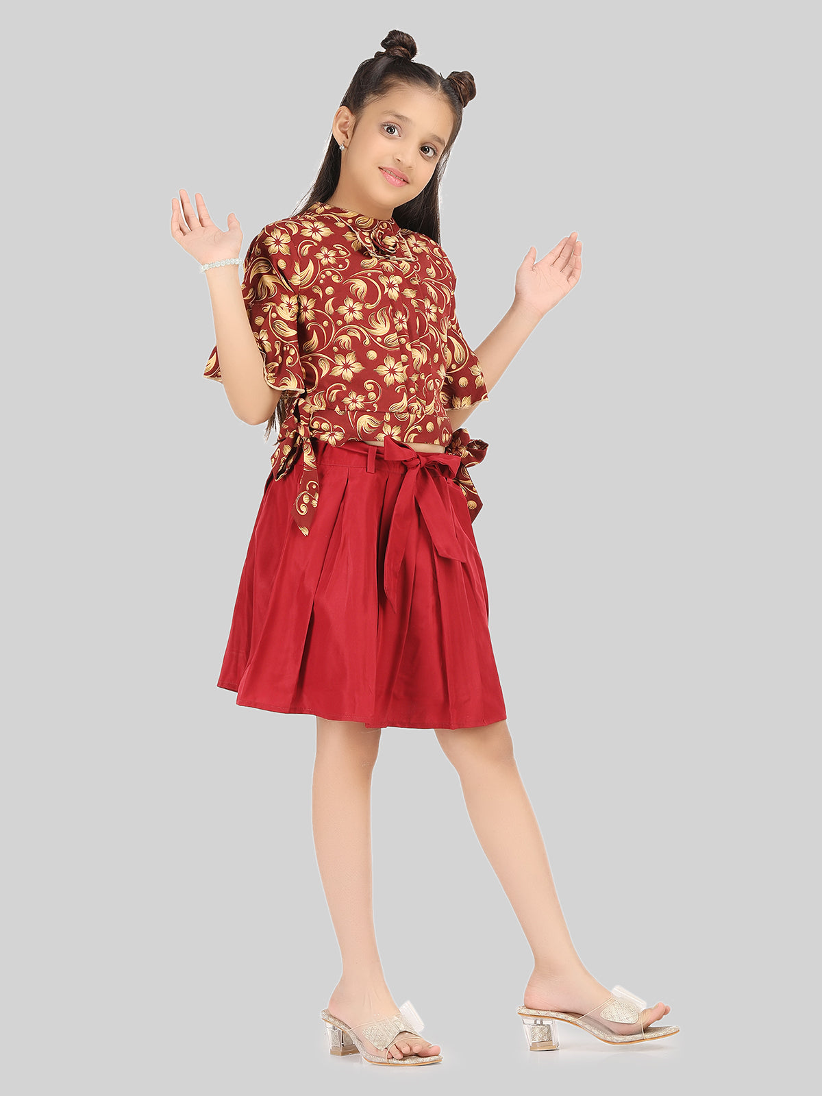 Being Naughty Girl Printed Top & Skirt Co-Ords