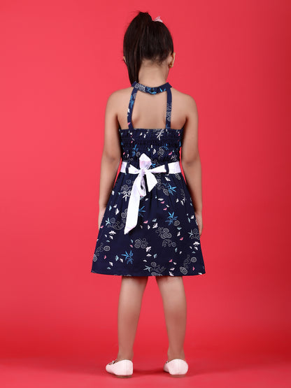 Girls Mock Neck A-Line Dress