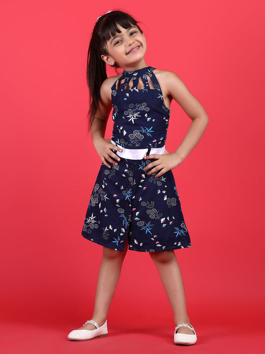 Girls Mock Neck A-Line Dress