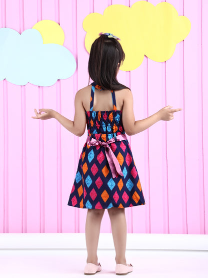 Girls Print Fit & Flare Dress