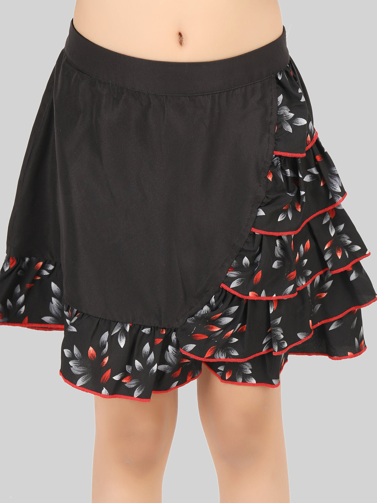 Girls Printed Sleeveless Top & Skirt Co-Ord Set