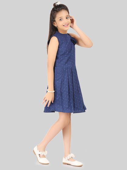 Girls Polka Dot Fit & Flare Dress