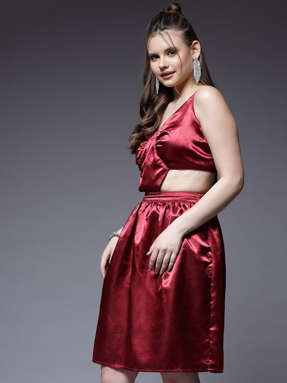 Women’s Solid Sleeveless Fit & Flare Dress