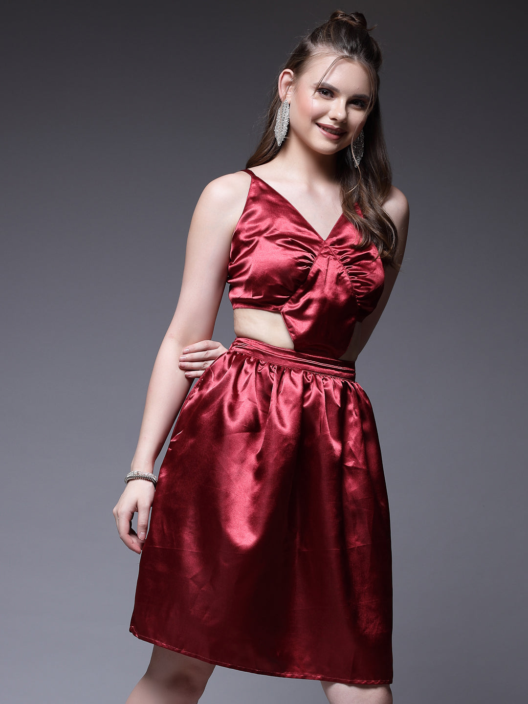 Women’s Solid Sleeveless Fit & Flare Dress