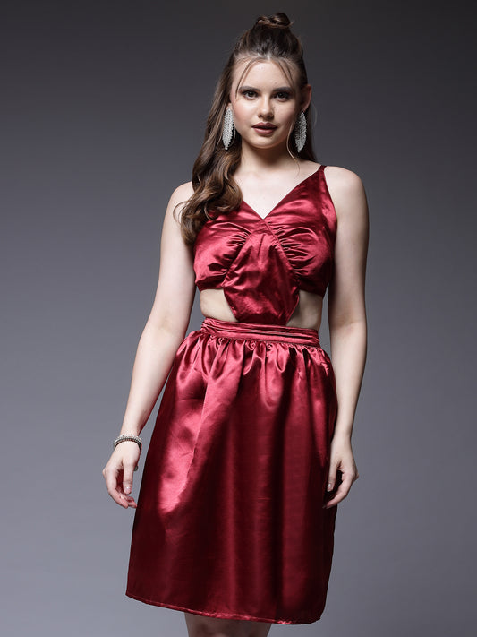 Women’s Solid Sleeveless Fit & Flare Dress