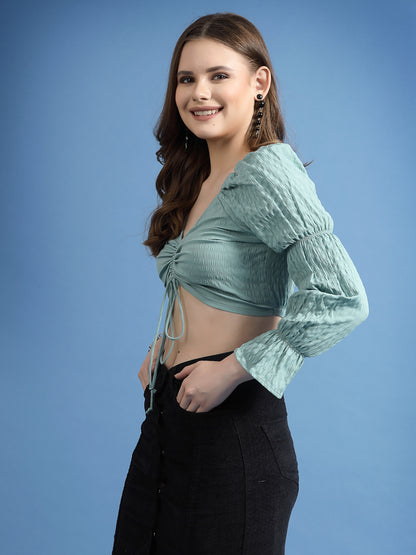 Women’s Self-Design V-Neck Top