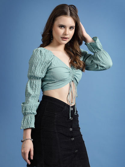 Women’s Self-Design V-Neck Top