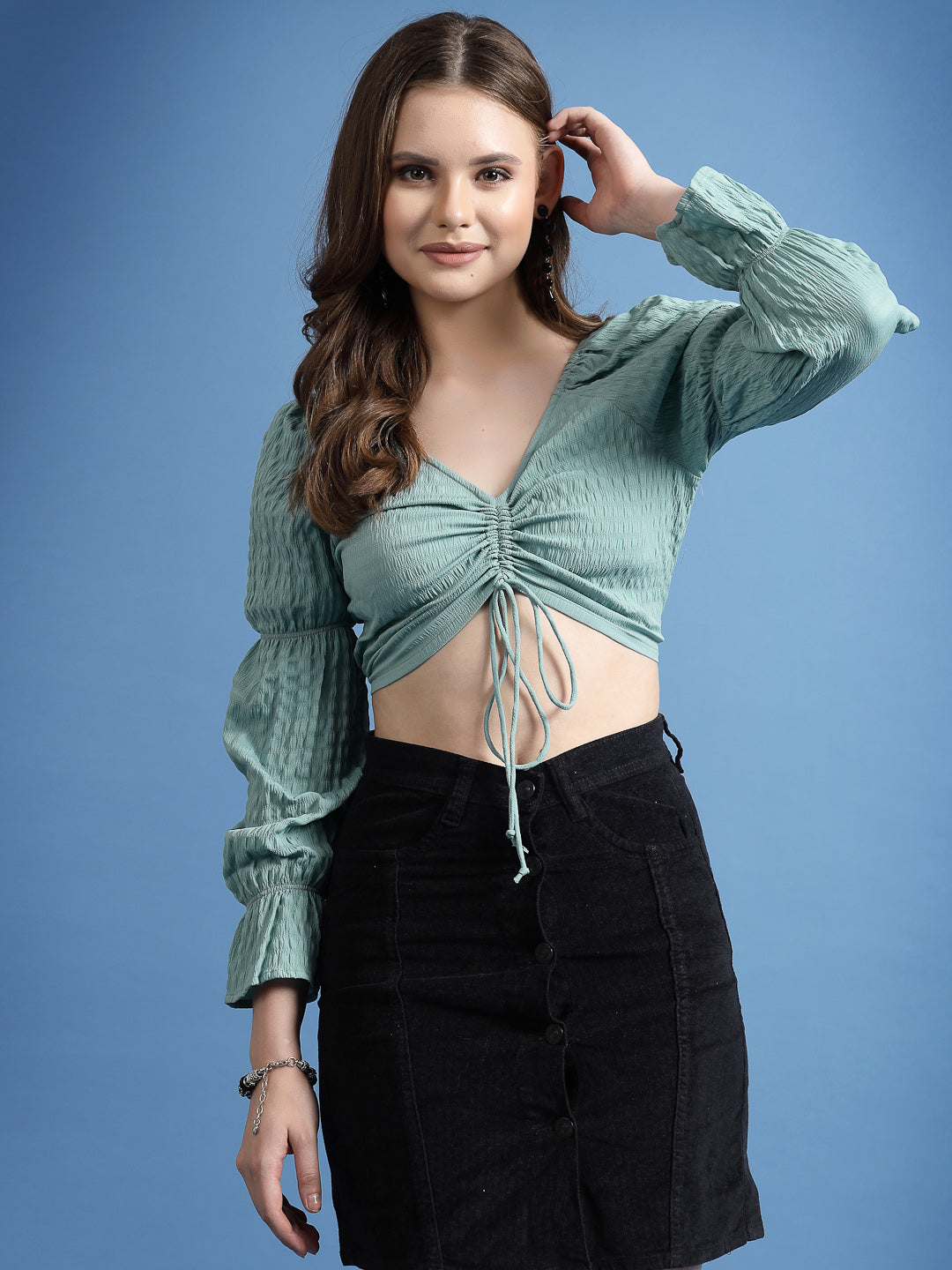 Women’s Self-Design V-Neck Top
