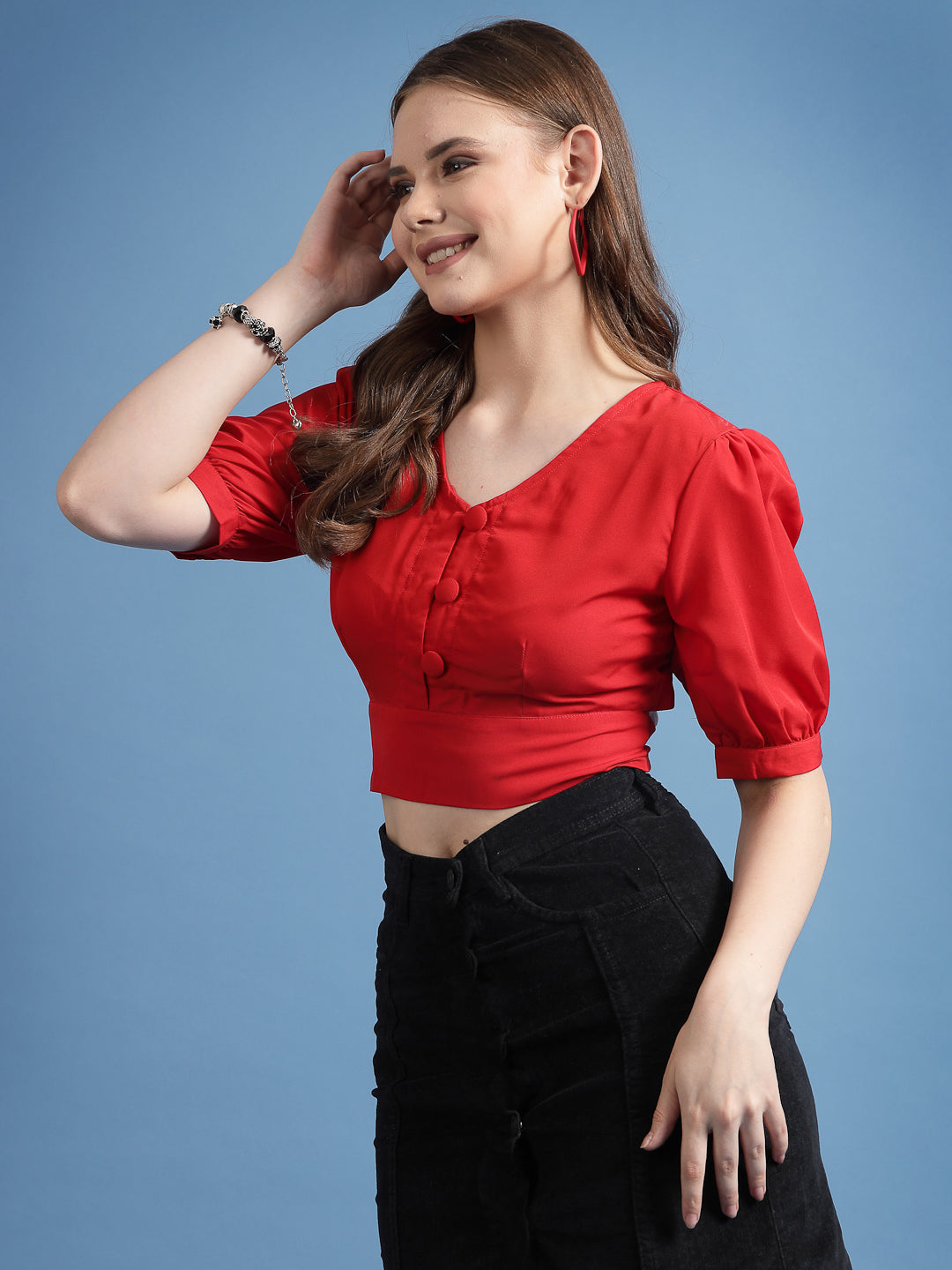 Women’s Solid Scoop Neck Top
