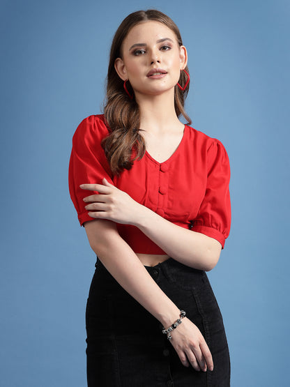 Women’s Solid Scoop Neck Top