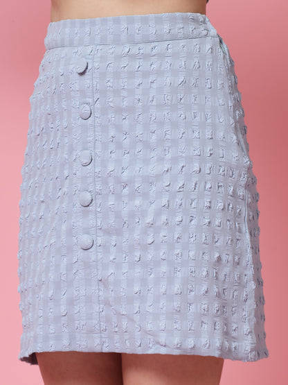 Women’s Self Design Shirt With Skirt