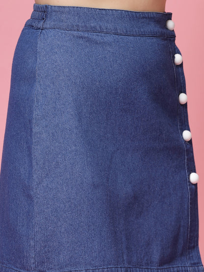 Women’s Pure Cotton Shirt With Skirt