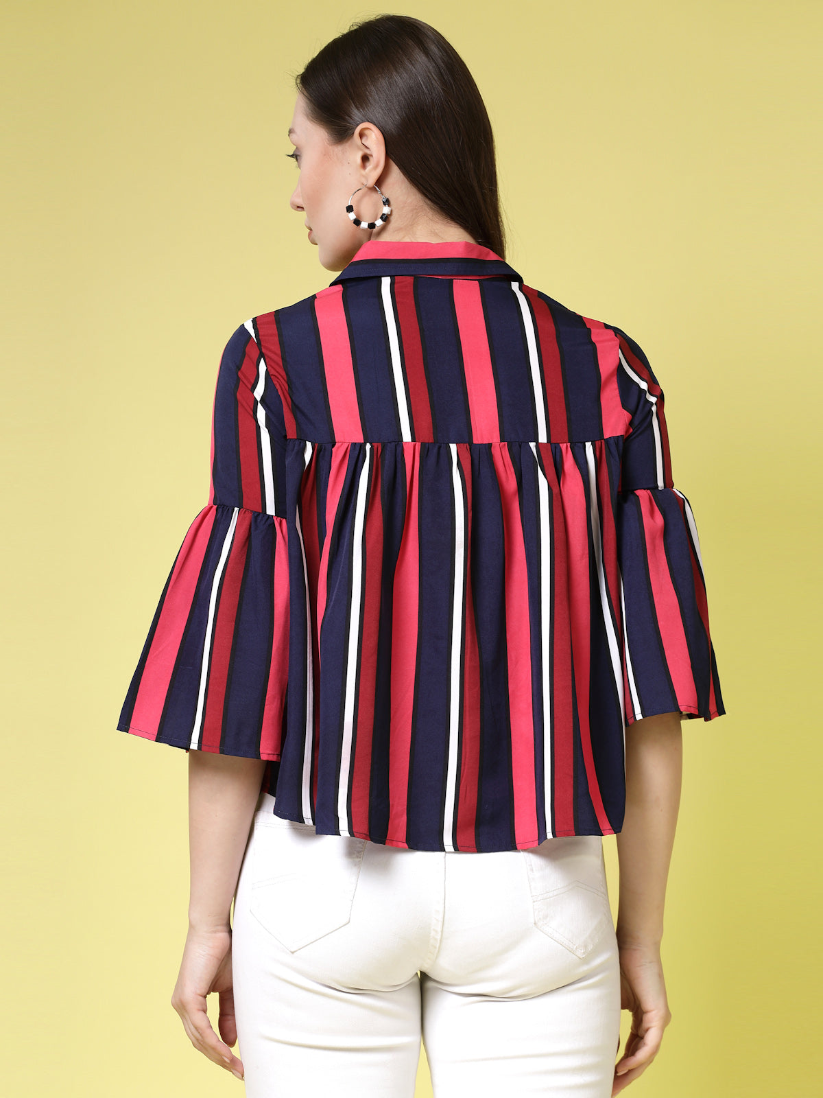 Women’s Edgy Striped Casual Shirt