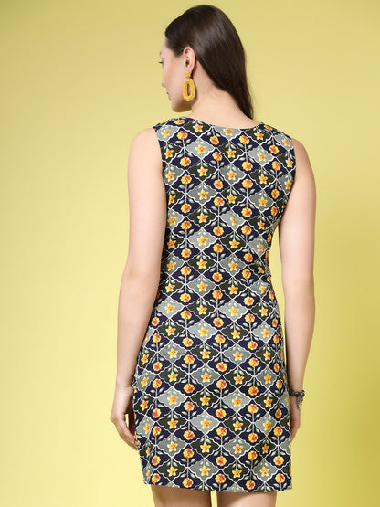 Women’s Floral Printed Sheath Dress