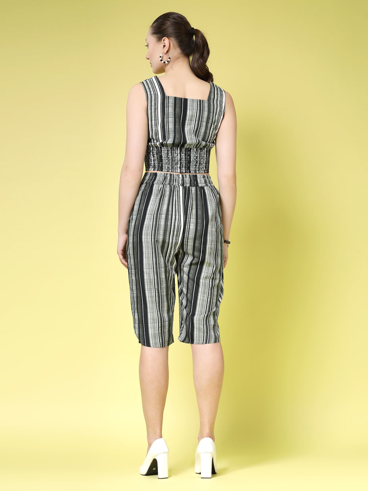 Women’s Striped Top With Capris