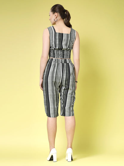 Women’s Striped Top With Capris