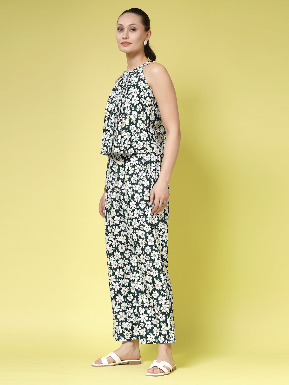 Women’s Floral Printed Top With Palazzo