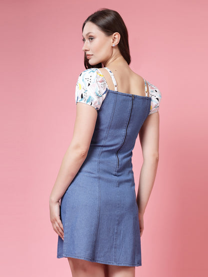 Women’s Puff Sleeve A-Line Dress
