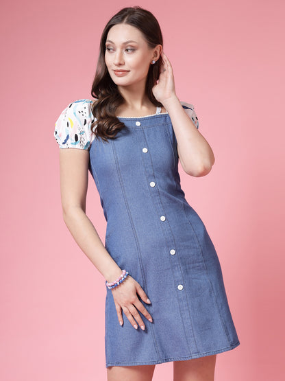 Women’s Puff Sleeve A-Line Dress