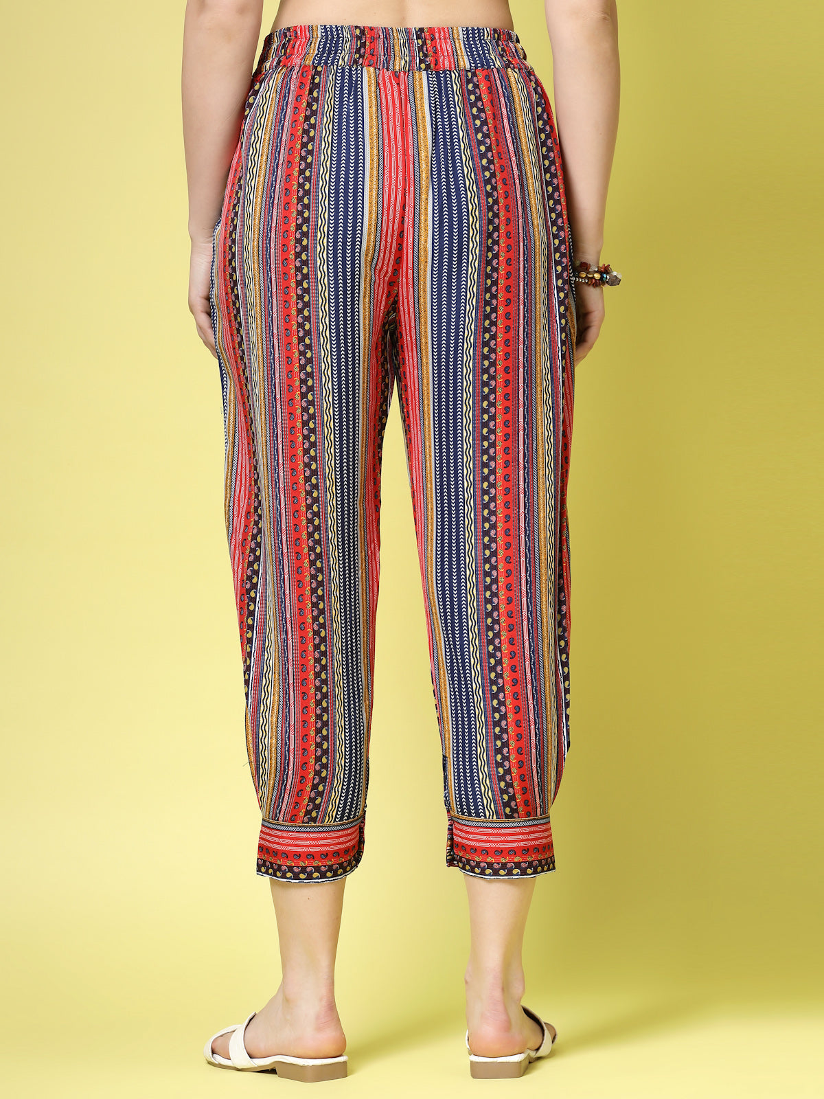 Women’s Striped Straight Fit Women Trousers