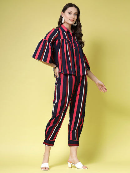 Women’s Striped Top & Trouser