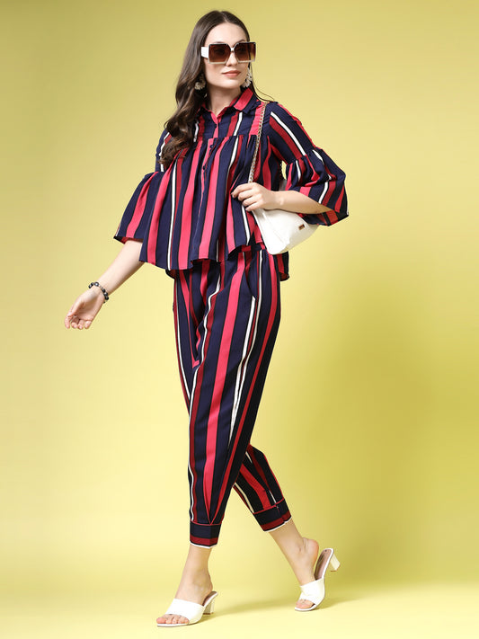 Women’s Striped Top & Trouser